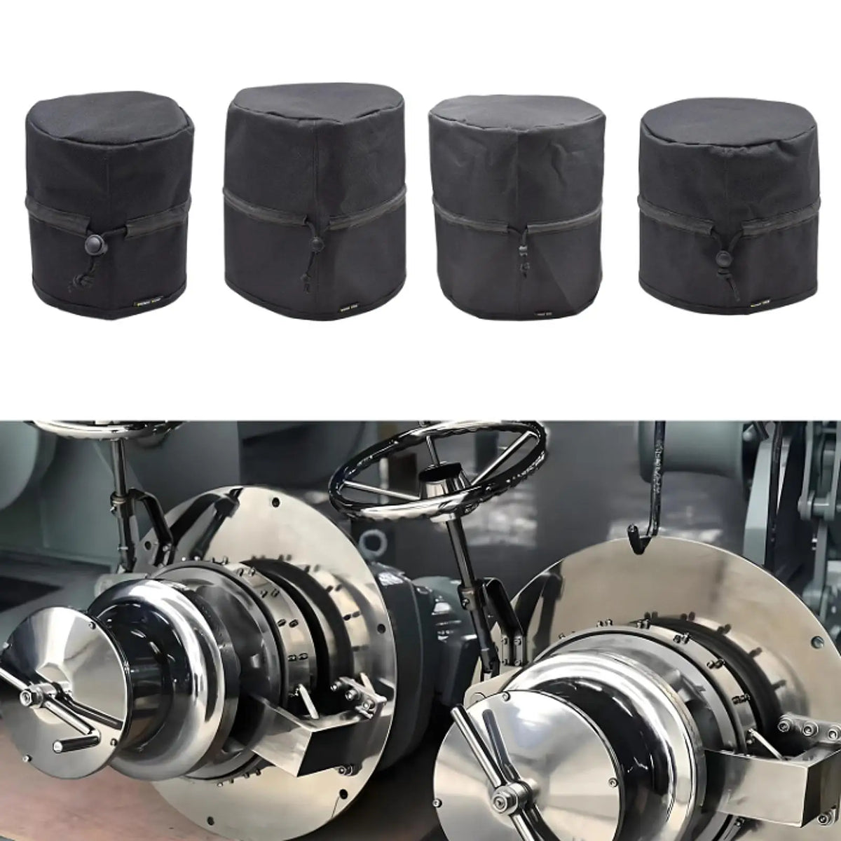 Sailboat Winch Cover with Drawstring Dustproof Oxford Cloth Outboard Windlass Protector for Boat