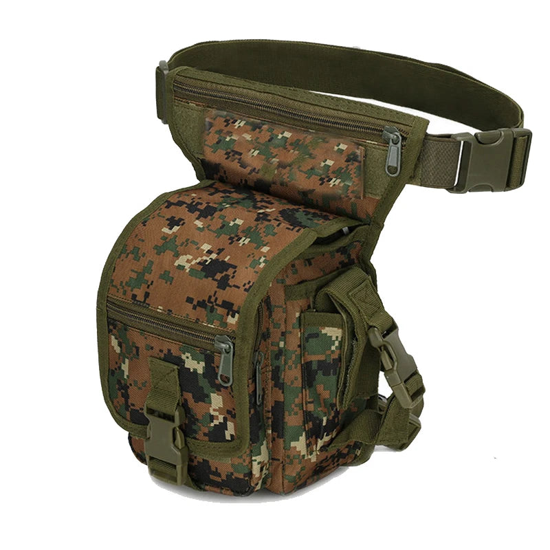 Nylon Tactical Gear Thigh Drop Leg Bag Men Outdoor Hunting Molle Bag Multipurpose Utility Bag for Hiking Camping