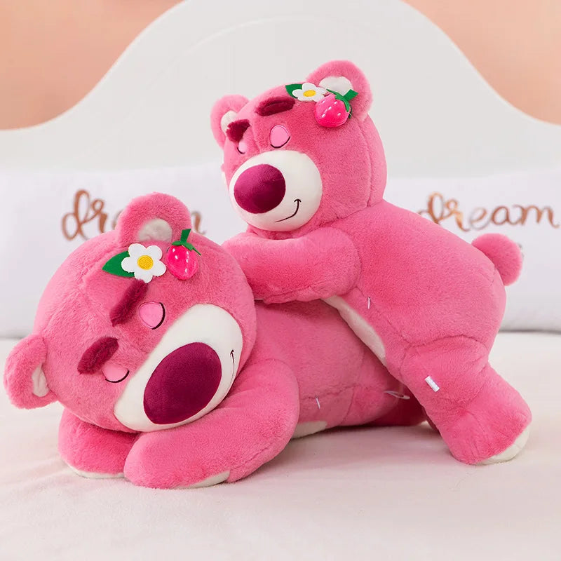 Disney 30cm Story Lotso Cute Bear Strawberry Sofa Plush Pillow Stuffed Toys Children Girls Friends Festivals Birthday Gift