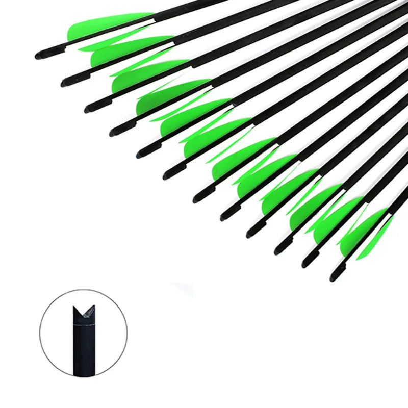 Carbon Crossbow Arrow Bolts 20/22 Inch Archery Arrows with 4" Vanes Hunting Arrows For Hunting Replaced Arrowhead