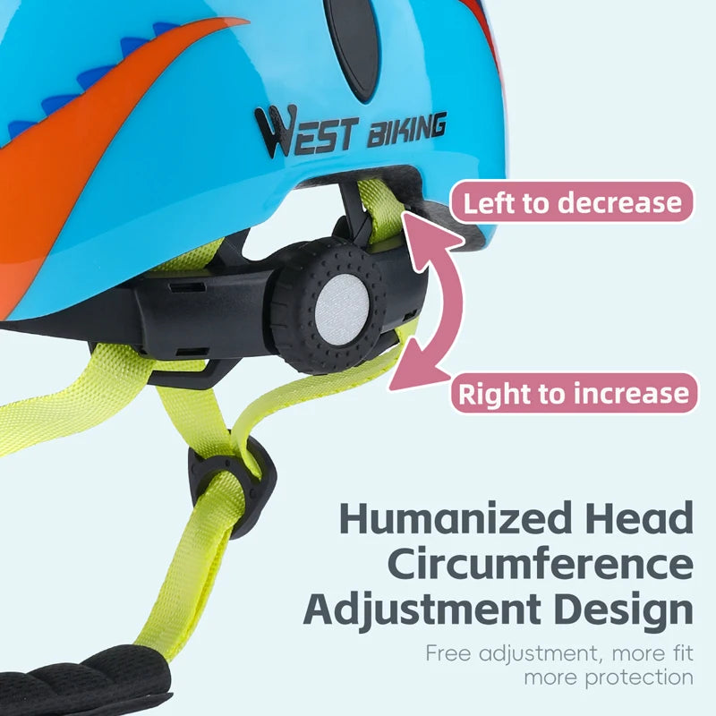 WEST BIKING Kids Bike Helmets Adjustable Youth Boys Girls Gear Child Helmet Lightweight Multi-Sport Scooter Bicycle hat
