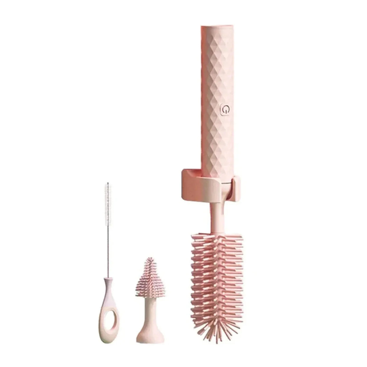 3/4pcs/Set Electric Silicone Bottle Brush 360° Rotating Baby Pacifier Cup Cleaning Brush Long Handle Kitchen Cleaning Brushes