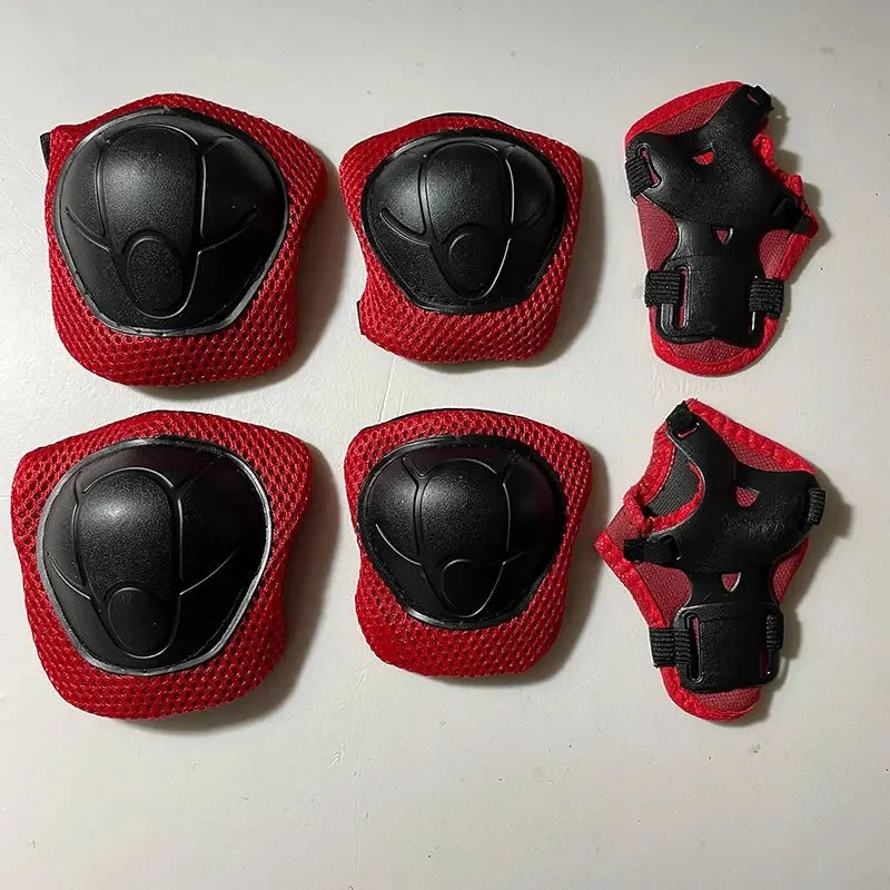 Children's Six-Piece Set Protective Gear Balance Bike Scooter Riding Protection Elbow Knee Pads Skateboarding Wheels Sliding