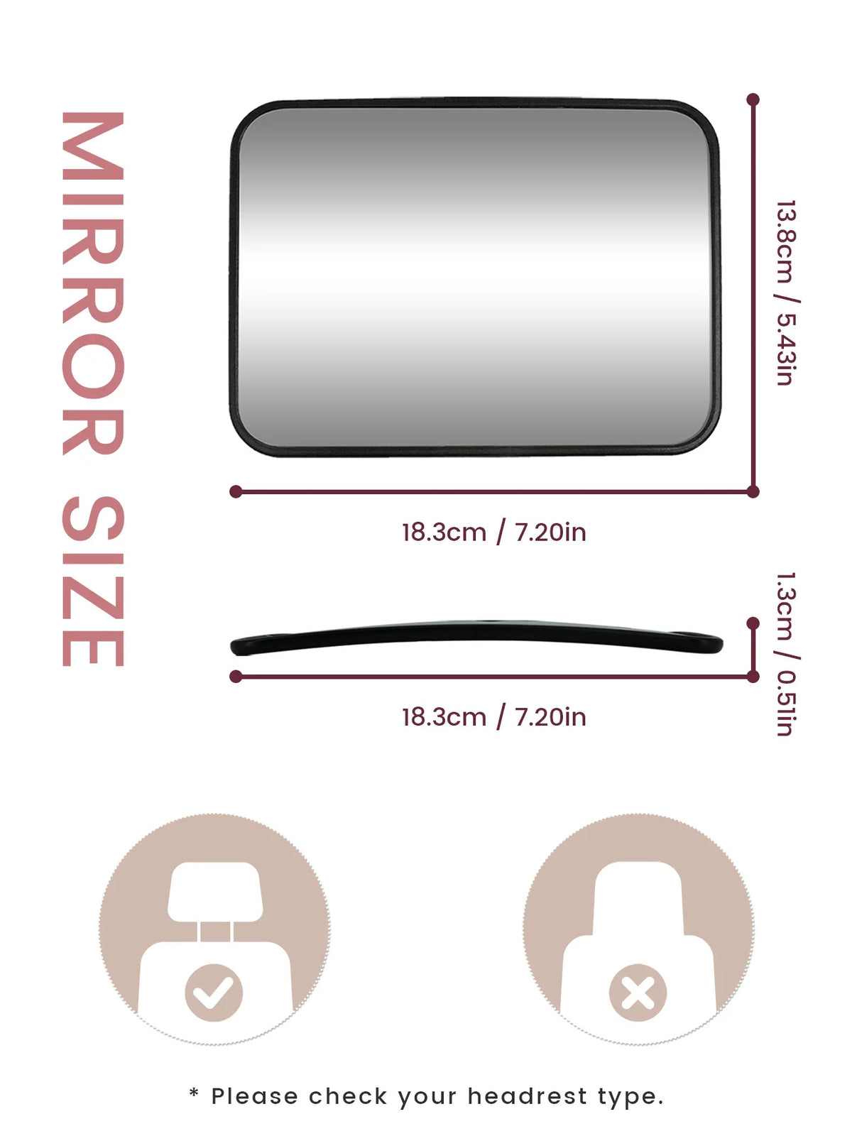 Certified Shatterproof Baby Car Mirror, Crash-Tested with Panoramic HD View for Rear-Facing Infant Safety