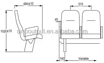 Airow auto High Quality White & Dark Blue Double Boat Seat with Full Upholstered Cushion for Marine Ship Yacht
