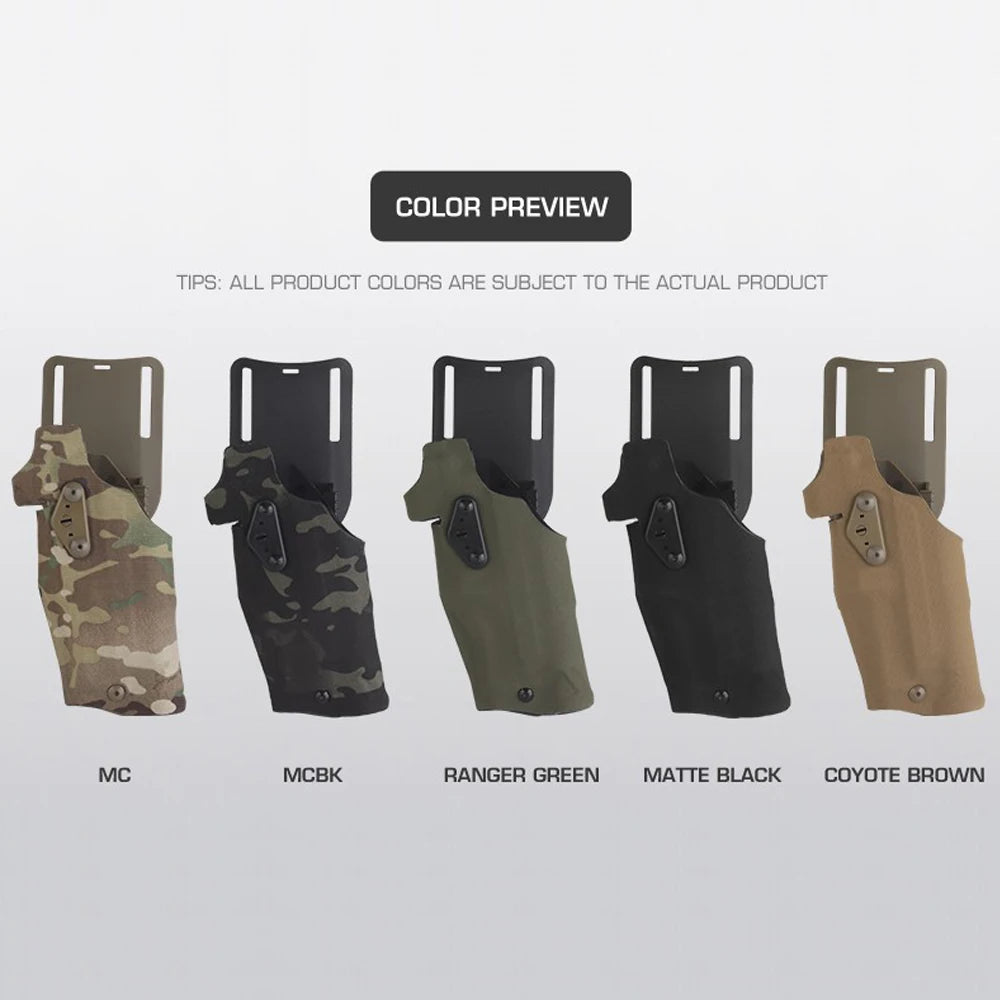 Tactical Left/Right Hand X300U-A Flashlight Pistol Holster Hand for 6354DO Glock17 Gen4 G19 with QLS Drop Leg Airsoft Gear