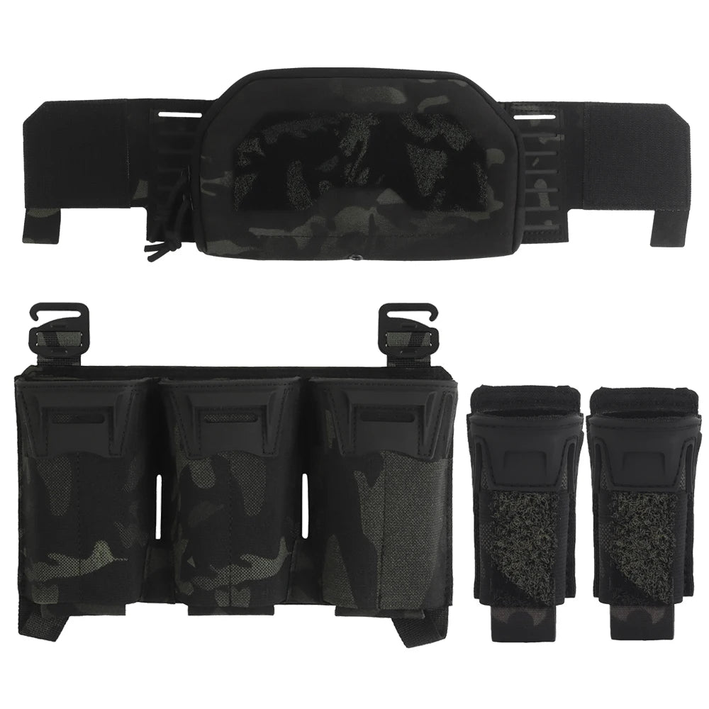 Tactical Multi-caliber Mag Pouch Placard 2nd Layer Admin Pouch Set MOLLE Quick Pull Hunting Combat Airsoft Vest Front Panel Gear