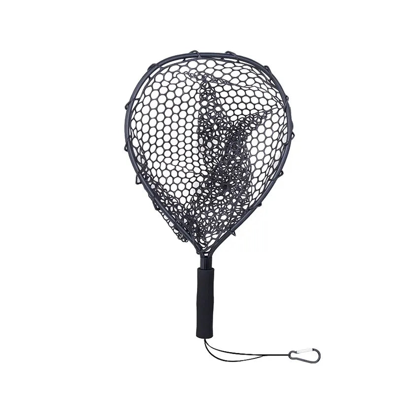 TAIYU Portable Fishing Nets Ultralight Aluminum Alloy Silicone Wear Resistance Mesh Hand Dip Casting Landing Net for Fly Fishing