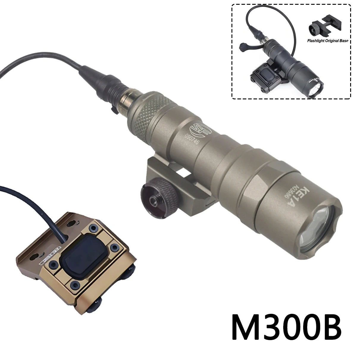 Surefire M300 M600 Flashlight With UNIT Lite Pressure Switch fit 20mm Rail SF M300B M600C M600B LED Scout Light