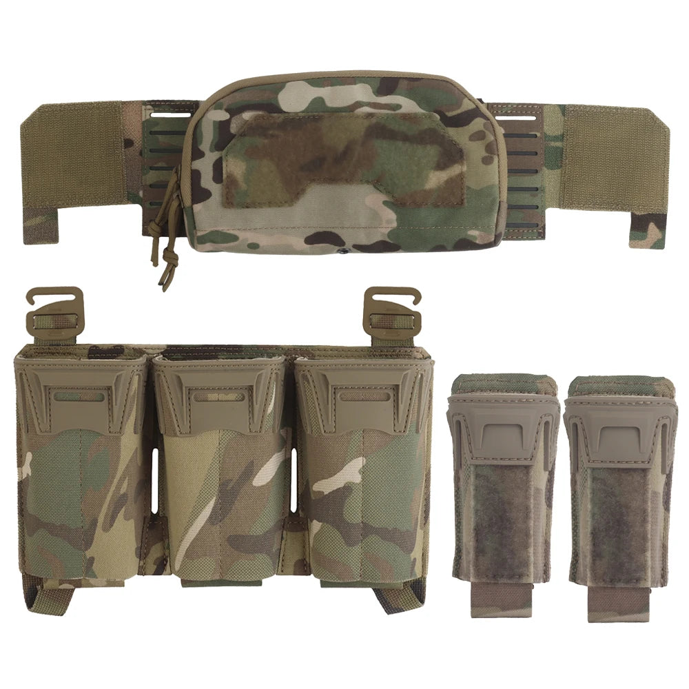 Tactical Multi-caliber Mag Pouch Placard 2nd Layer Admin Pouch Set MOLLE Quick Pull Hunting Combat Airsoft Vest Front Panel Gear