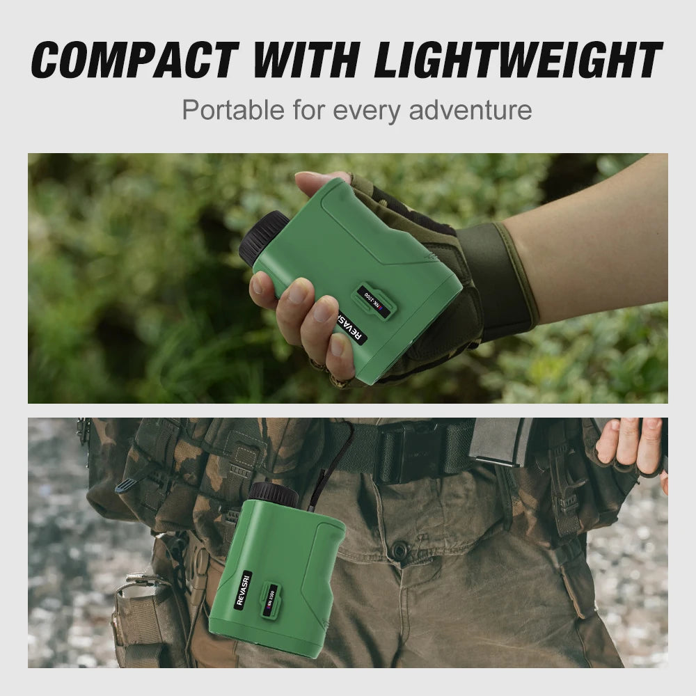 REVASRI 1000M Rangefinder for Hunting & Golf, with Speed, Slope Compensation, Scan Mode & Normal Measurement for Outdoor Shooting & Golf Sports