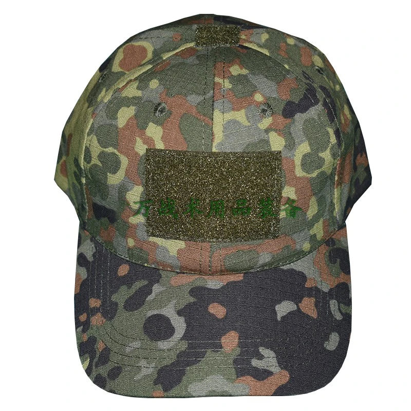 Tactical Flecktarn Camouflage Military Style Baseball Cap Outdoor Camping Fishing Cap Unisex Paintball Flat Hats